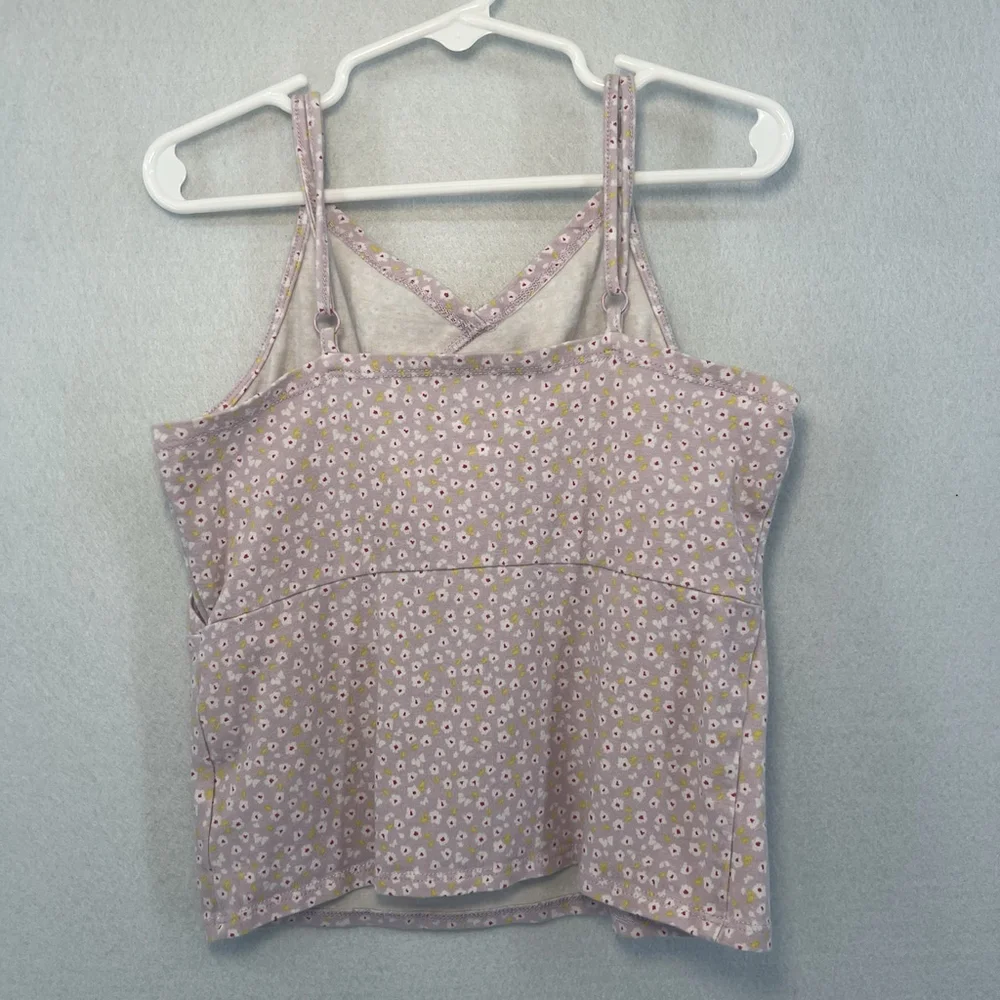 Art Class Girl’s Tank Top Cami Lavender Floral Size Medium (7/8) Summer Top